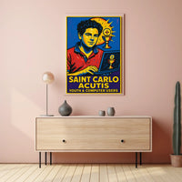 Saint Carlo Acutis Youth Computer Users Poster