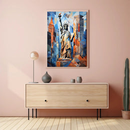 Statue Of Liberty Abstract Tribute Poster