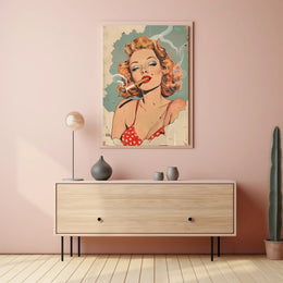 Retro Glamour Illustration Poster