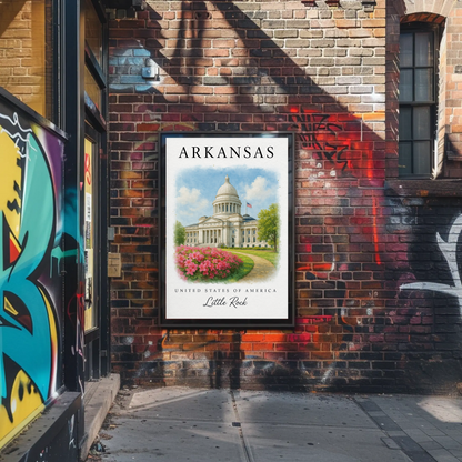 Arkansas, Little Rock Signature Series Vintage Travel Poster