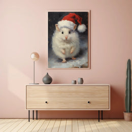 Festive Hamster Delight Poster