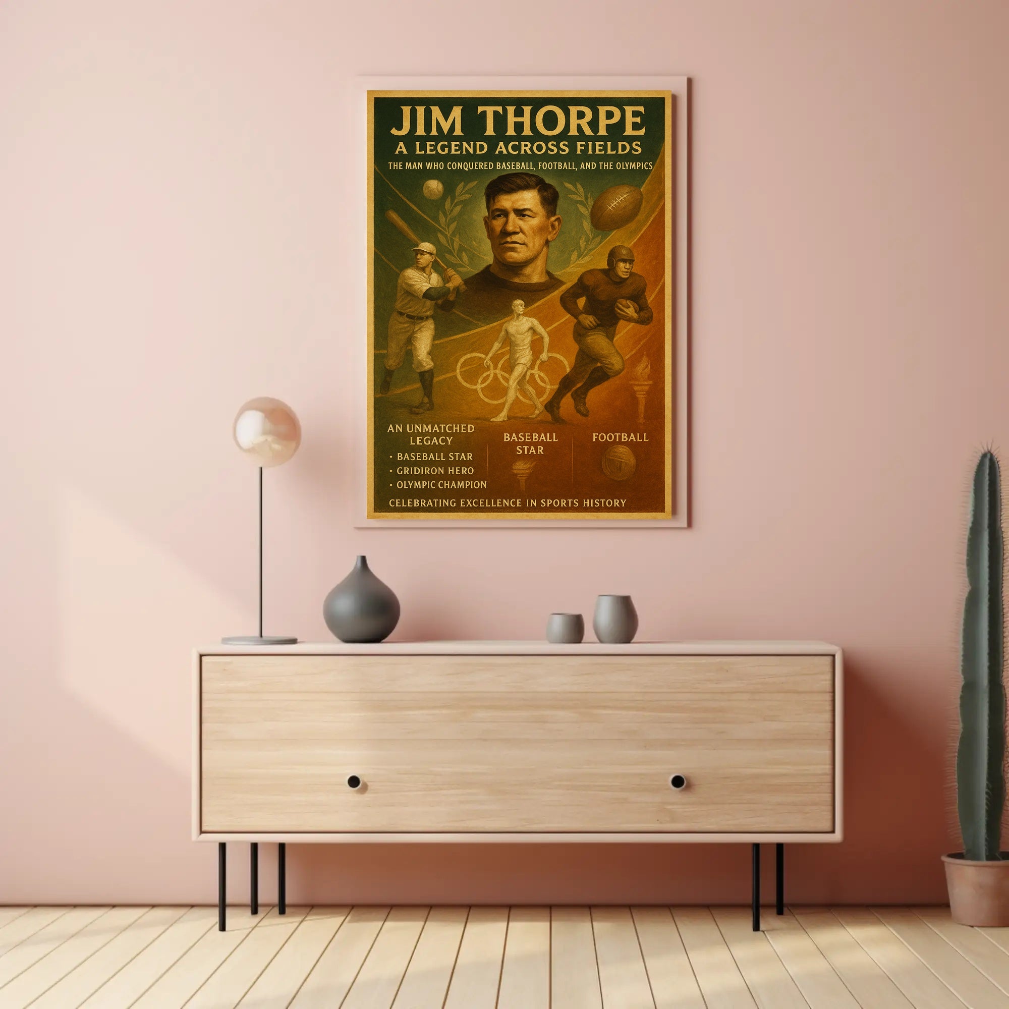 Jim Thorpe A Legend Across Fields Poster PosterGoat