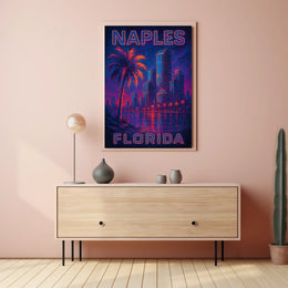 Naples, Florida Vibrant Cityscape Poster