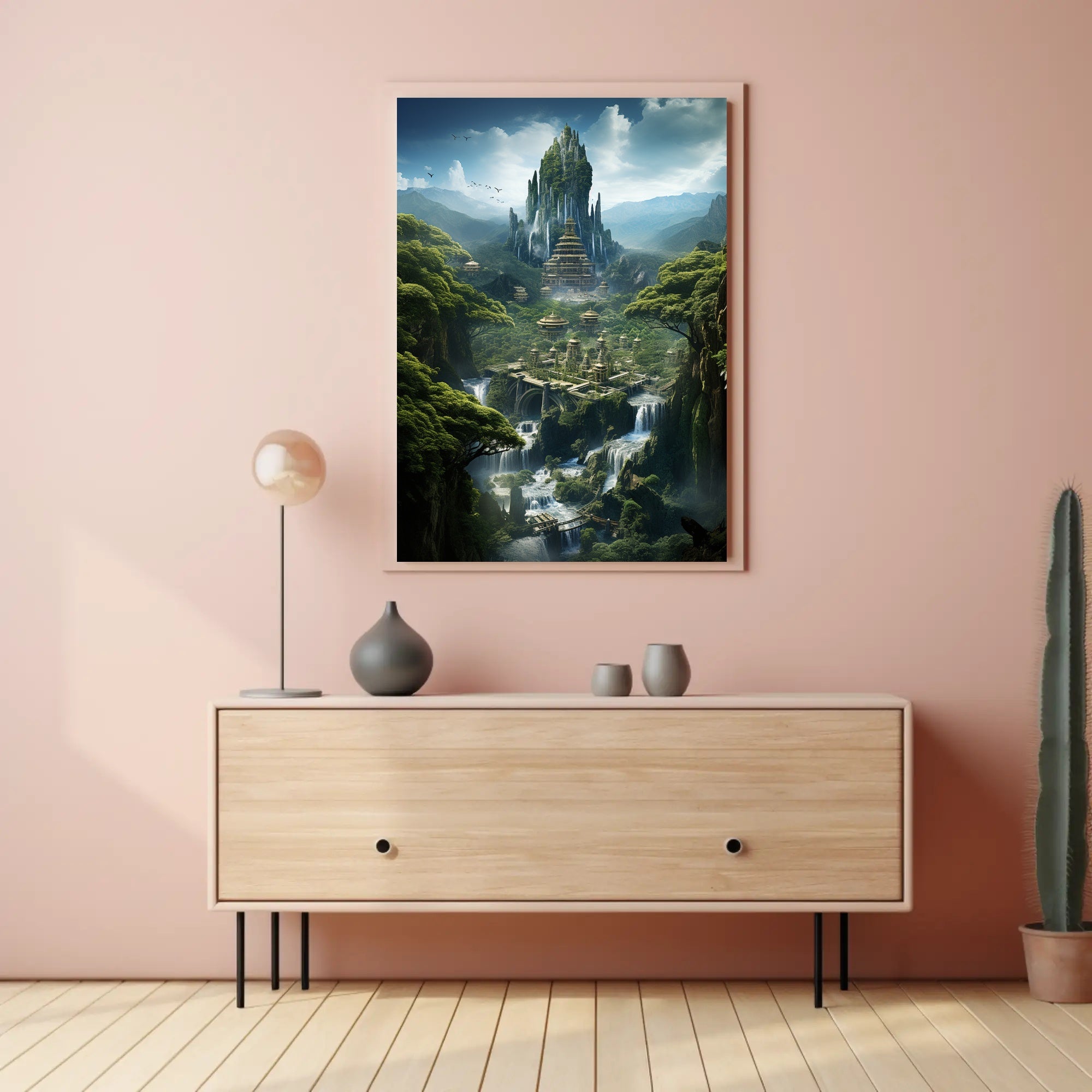 Enchanted Mountain City Poster