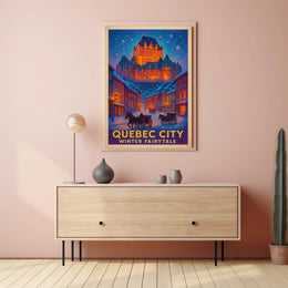 Quebec City Winter Fairytale Poster