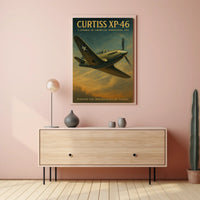 Curtiss XP-46 Vintage WWII Aviation Poster