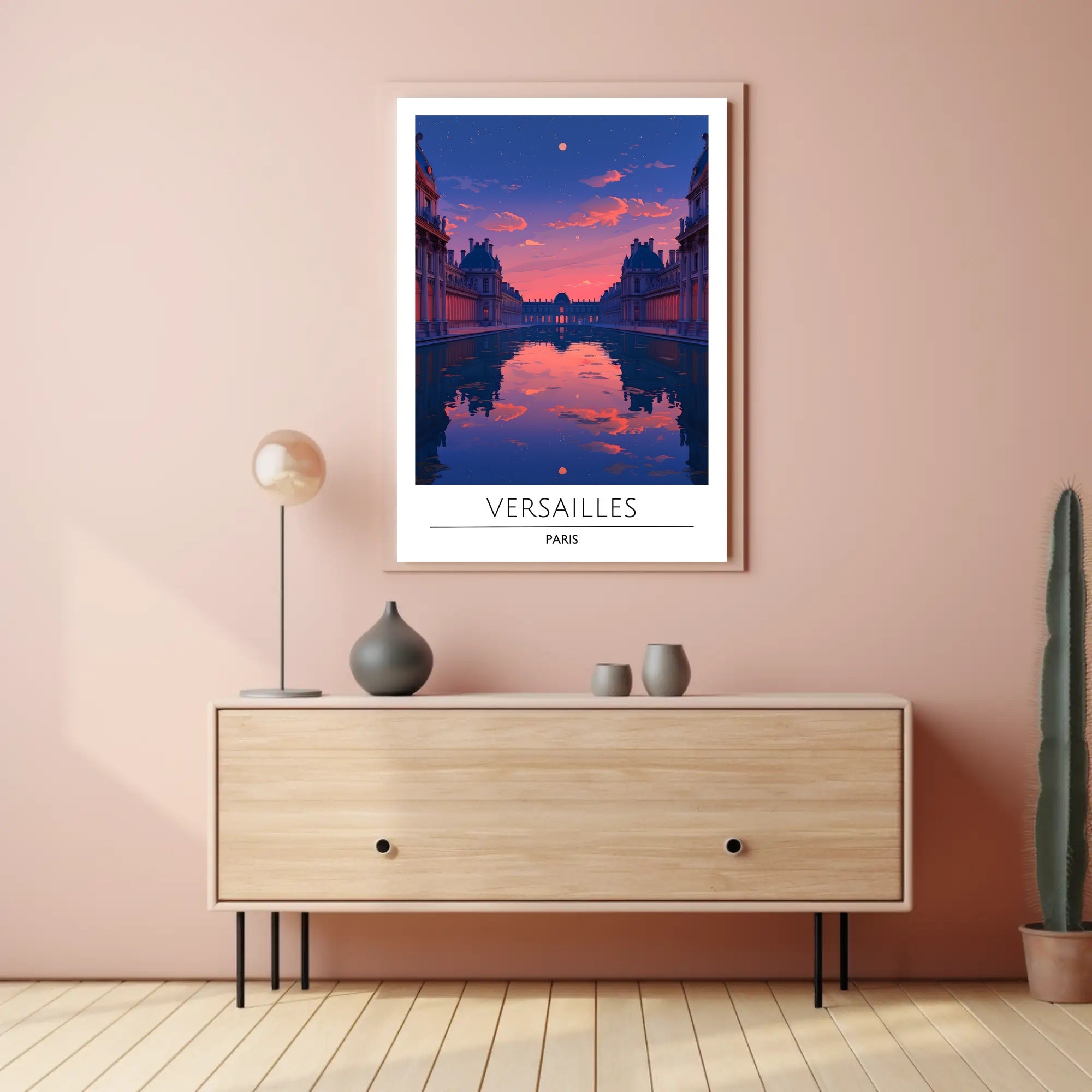 Versailles Sunset: Artistic Palace in Cultural or Heritage Poster