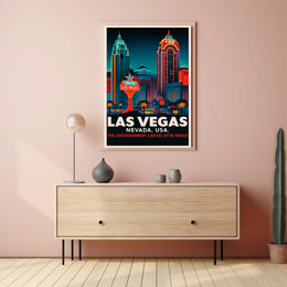 Las Vegas The Entertainment Capital Poster PosterGoat