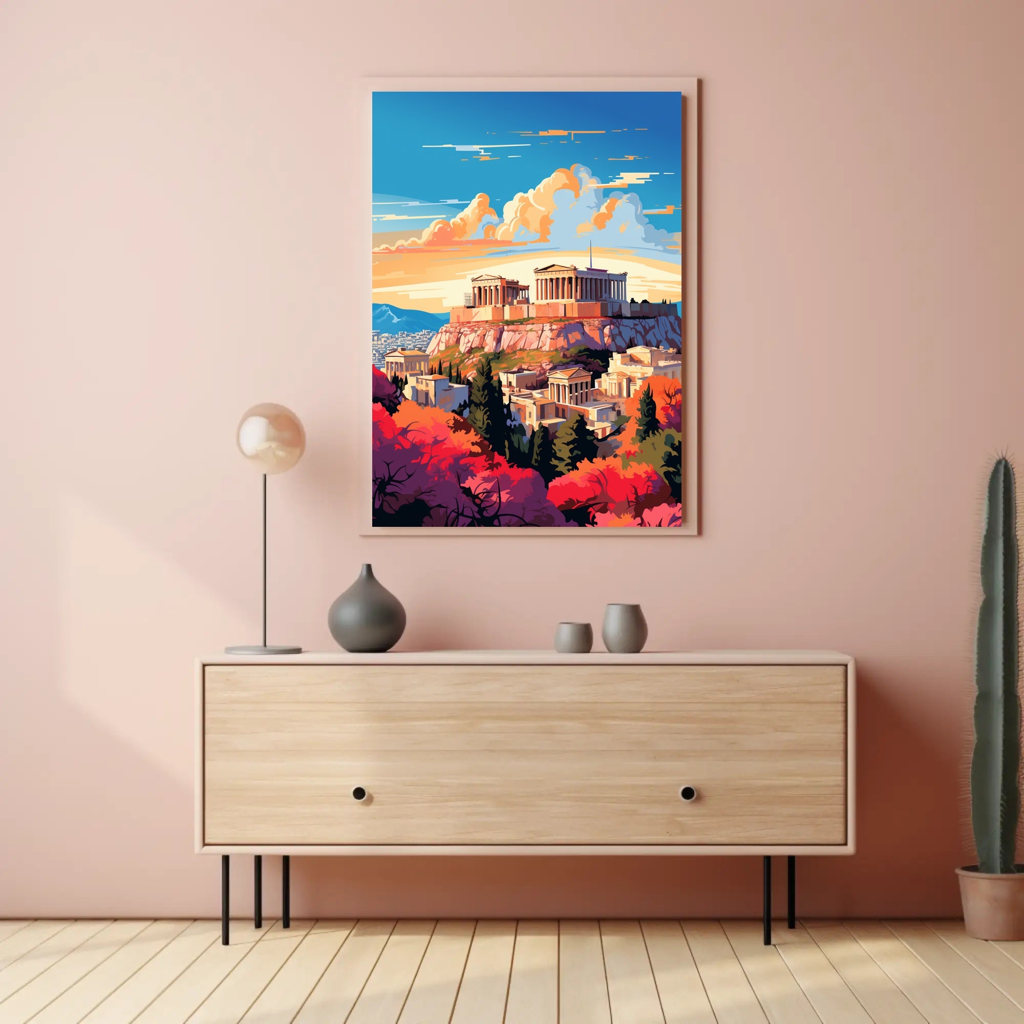 The Acropolis At Sunset Poster