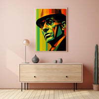 Vibrant Geometric Portrait Poster PosterGoat