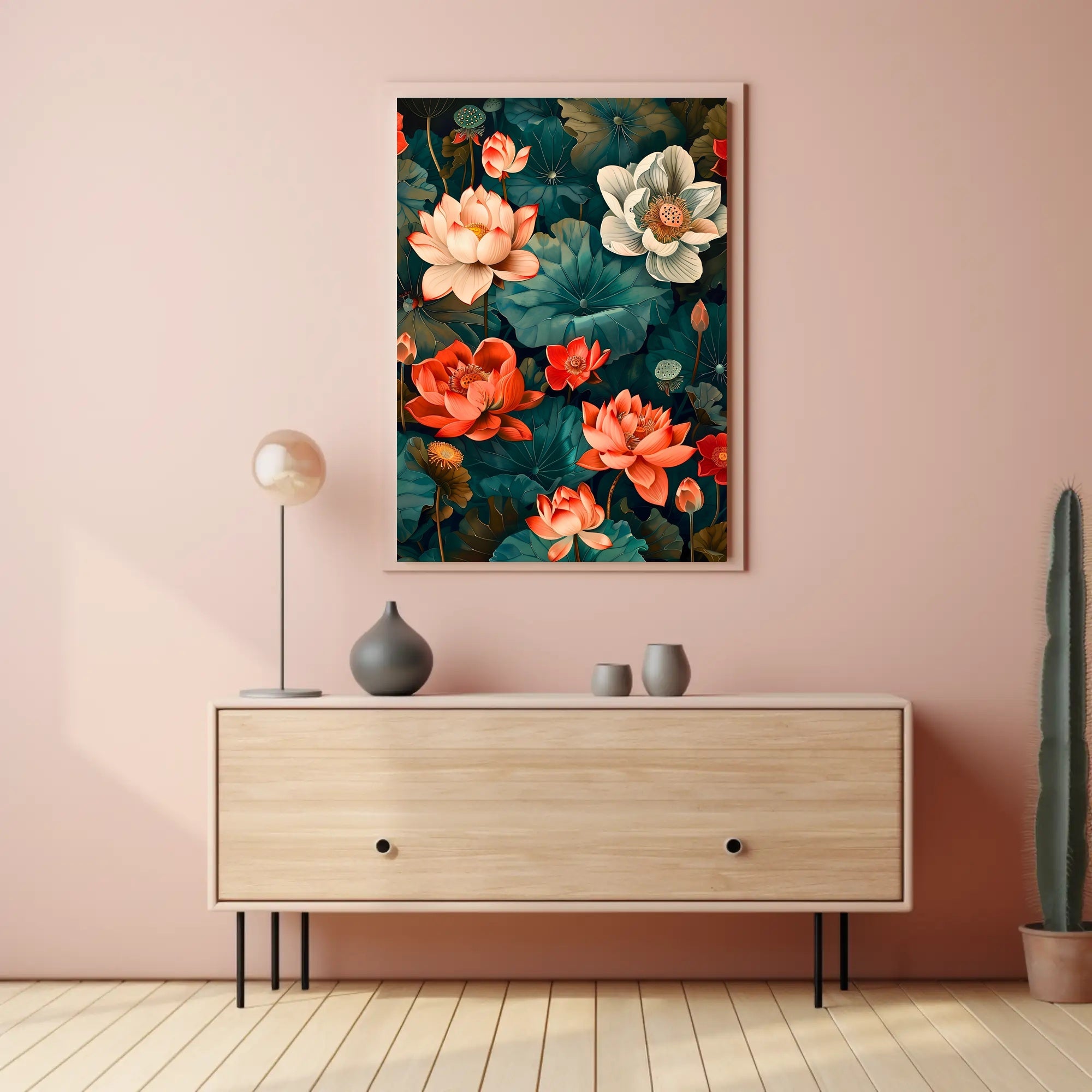 Lotus Blossom Symphony Wall Art Print