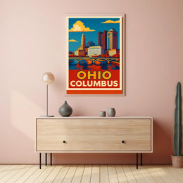 Columbus, Ohio Skyline Poster