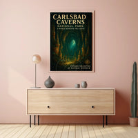 Carlsbad Caverns Vintage National Park Poster