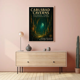 Carlsbad Caverns Vintage National Park Poster