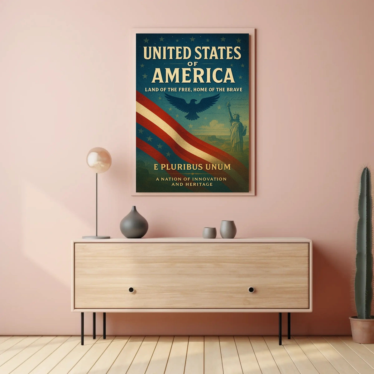 United States of America A Nation of Innovation and Heritage Poster