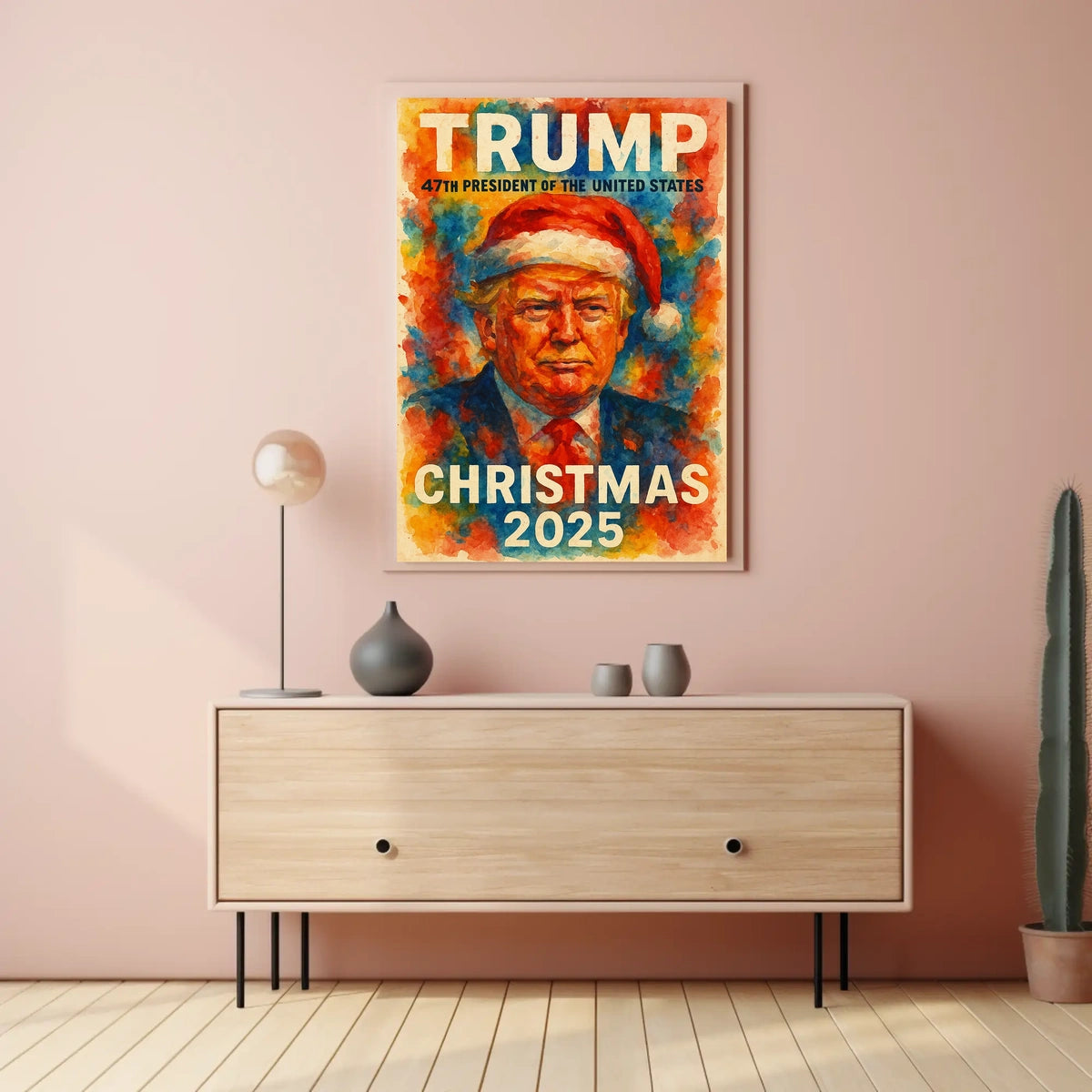Futuristic Santa with Political Edge - Christmas Poster