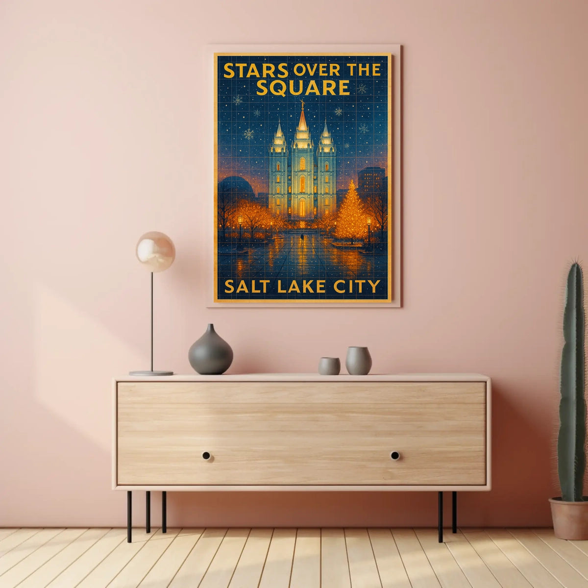 Stars Over The Square Salt Lake City Poster