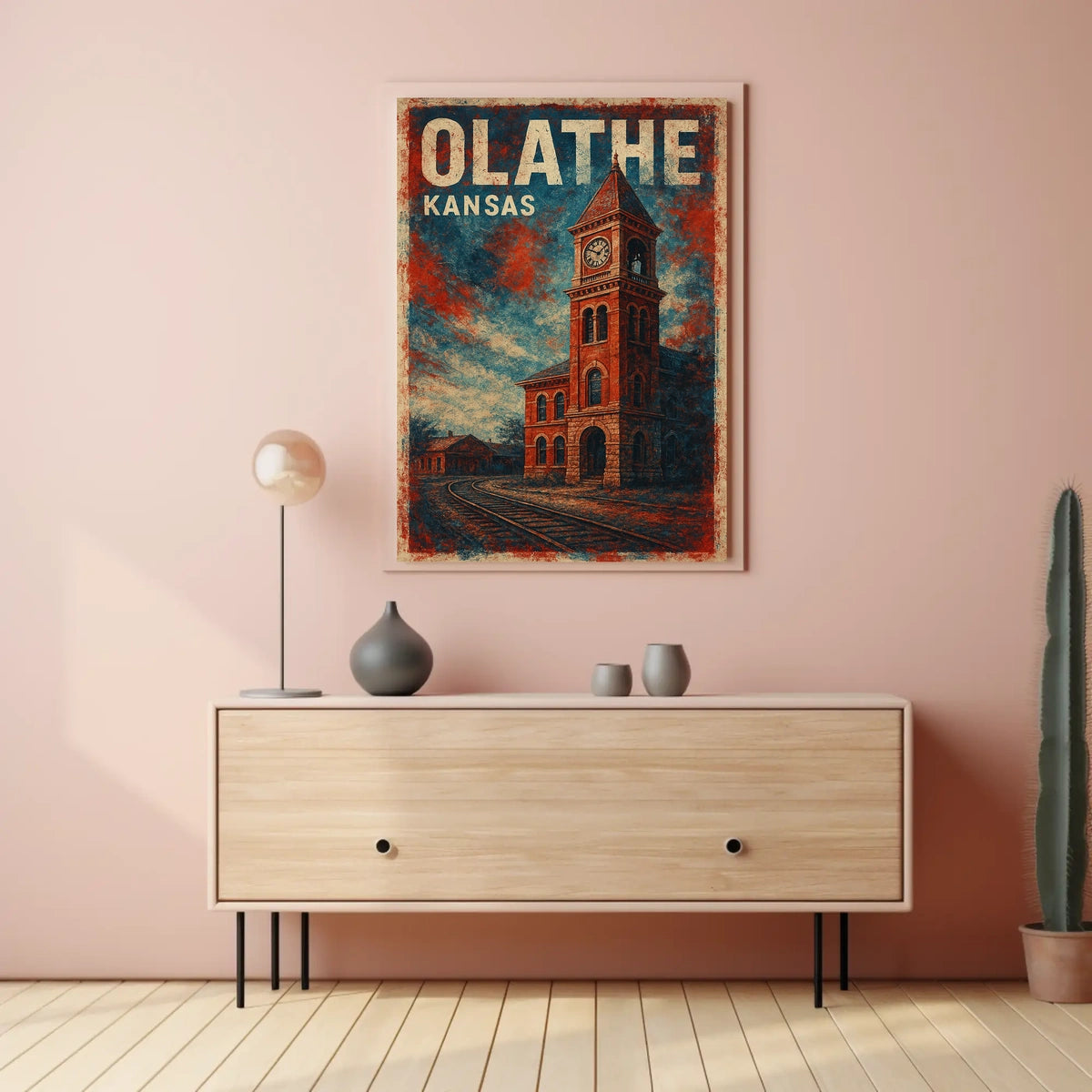 Olathe Kansas Vintage Wanderlust Poster