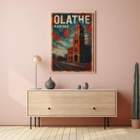 Olathe Kansas Vintage Wanderlust Poster