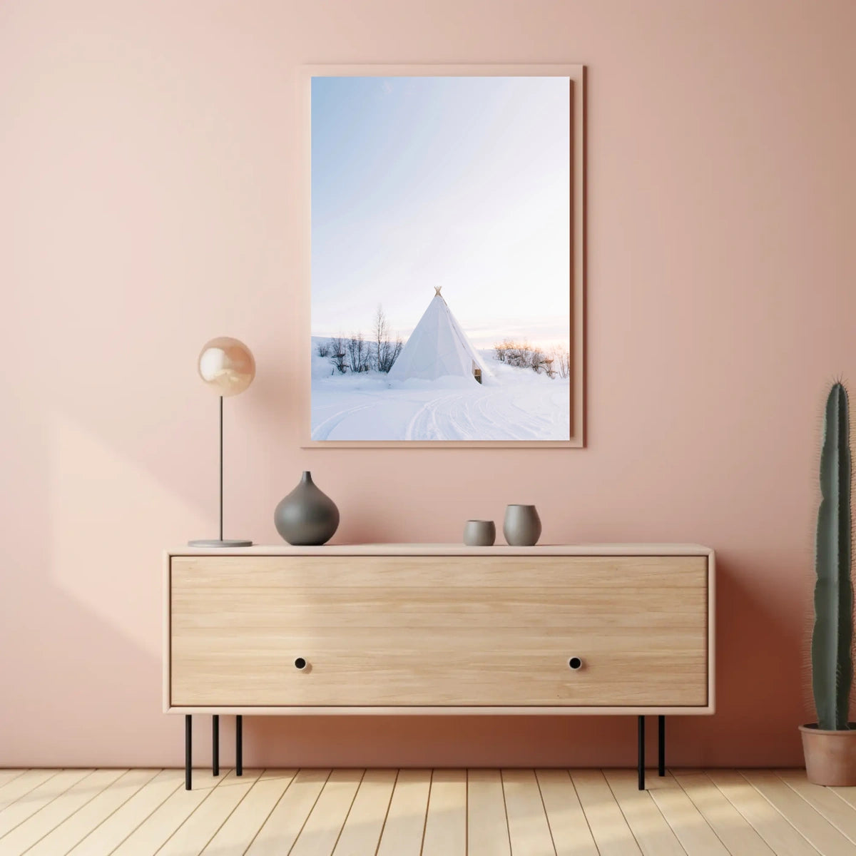 Tranquil Winter Landscape Minimalistic Artistic Poster