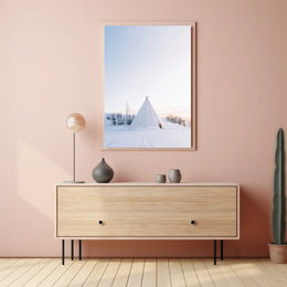 Tranquil Winter Landscape Minimalistic Artistic Poster