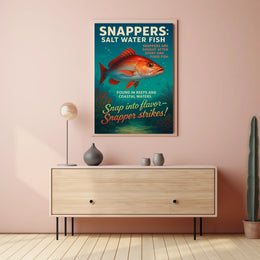 Snappers Salt Water Fish Poster