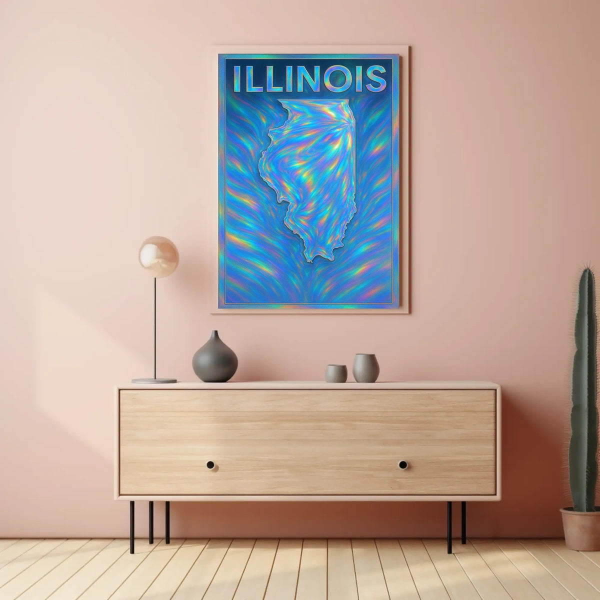 Illinois A Vibrant Tribute Poster
