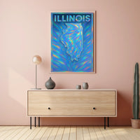 Illinois A Vibrant Tribute Poster