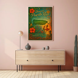 Discover Puerto Rico Vintage Poster Art PosterGoat