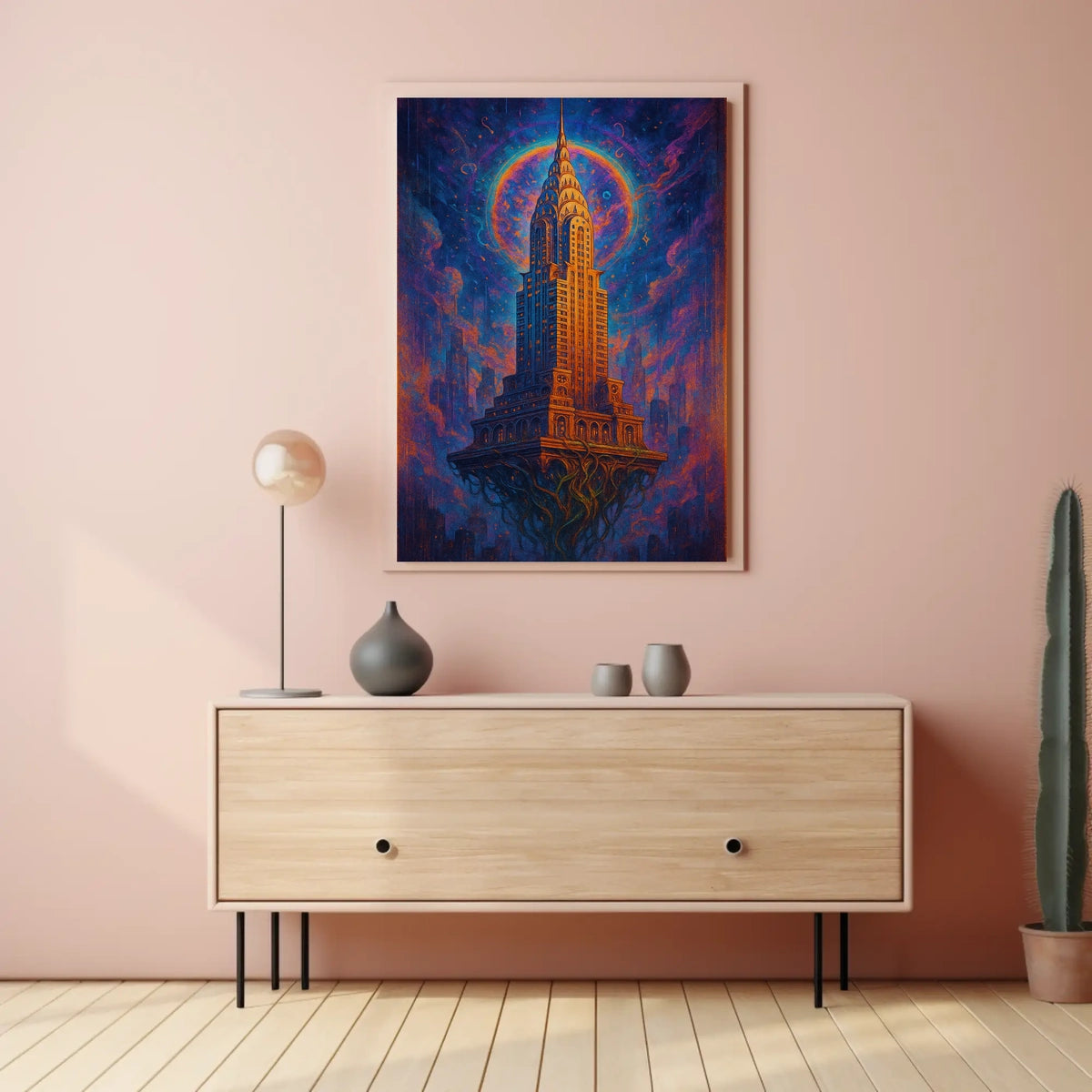 Surreal Skyscraper Dreamscape Poster