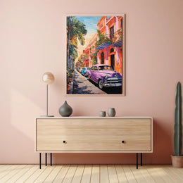 Vintage Havana Street Scene Vintage Poster