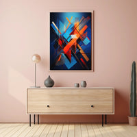 Geometric Modernism Energetic Abstract Art Wall Abstract Poster