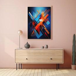 Geometric Modernism Energetic Abstract Art Wall Abstract Poster
