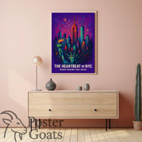 Vibrant New York Cityscape Poster with Modern Urban Art