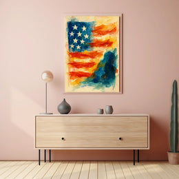 Abstract American Flag Abstract Poster