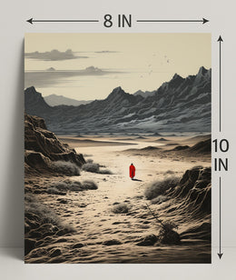 Solitary Wanderer In The Desert Poster