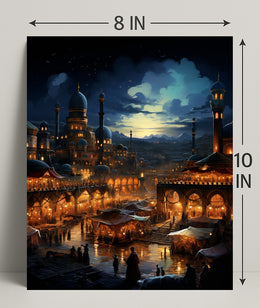 Enchanted Bazaar At Dusk Poster
