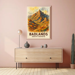 Badlands of South Dakota Poster