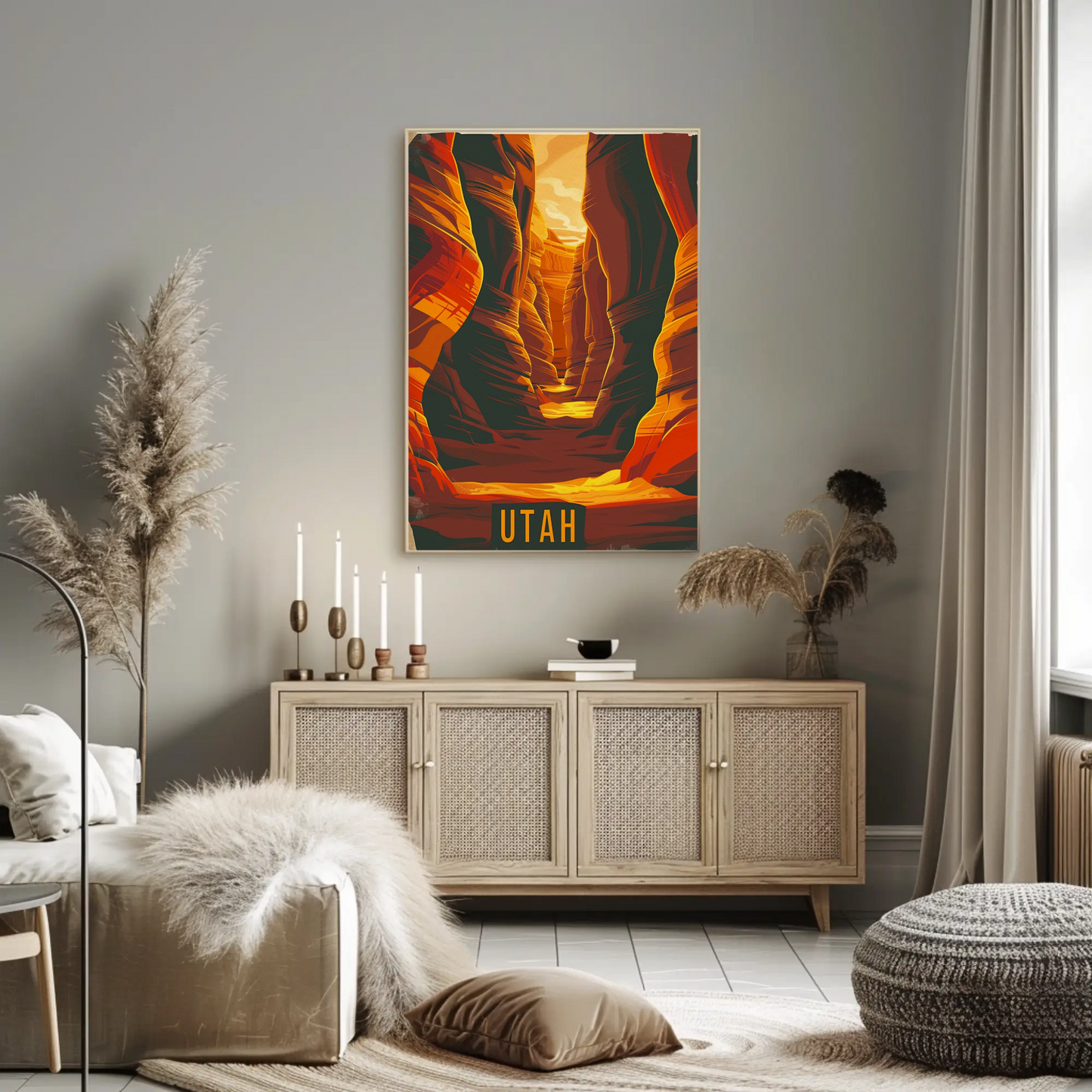 Utah Canyonlands Sunlit Slots Travel Poster