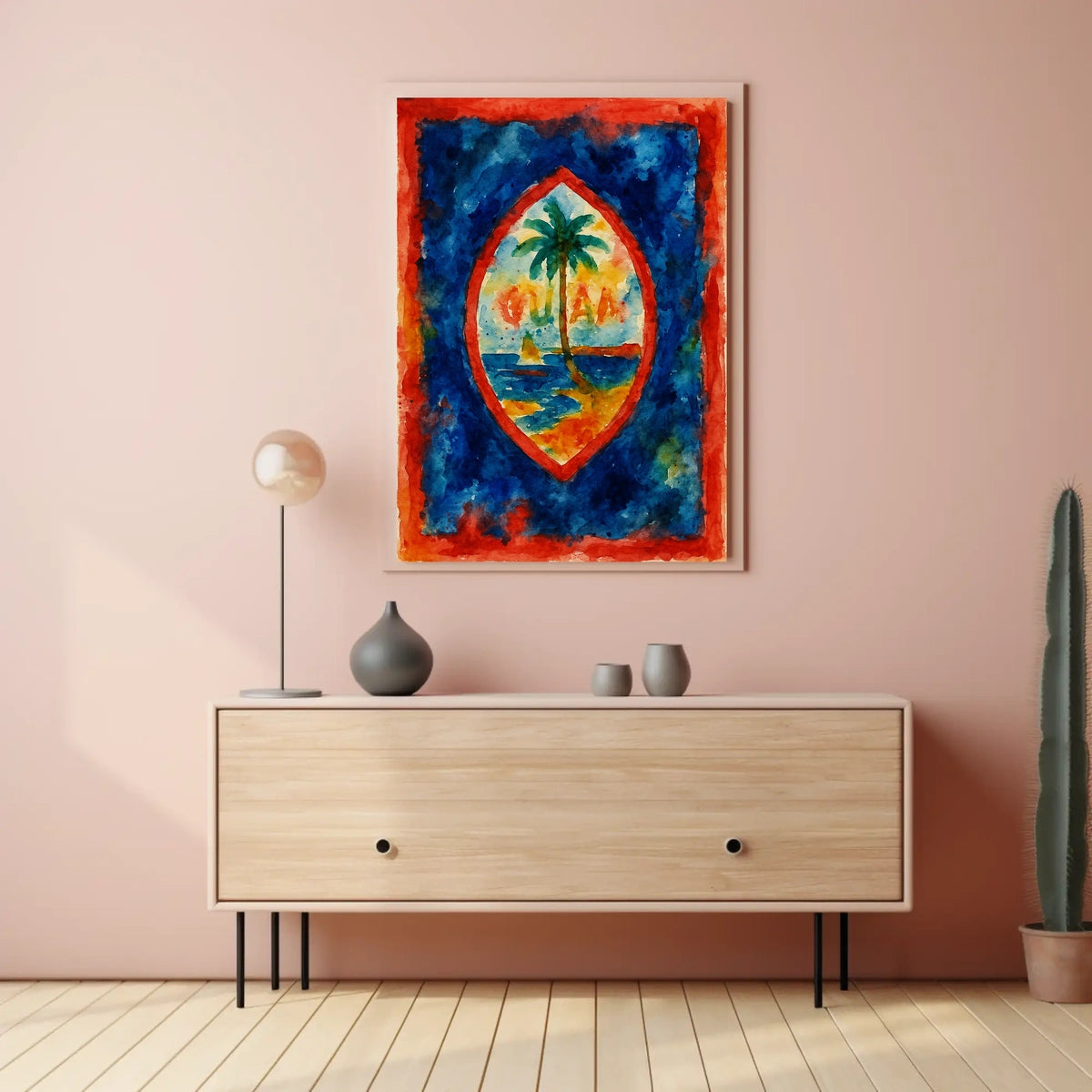 Vibrant Island Emblem Poster