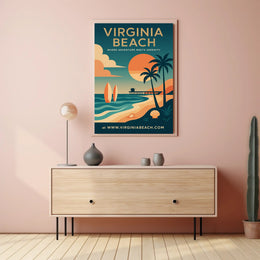 Virginia Beach Adventure and Serenity Travel Poster PosterGoat