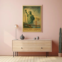 Land of Freedom and Opportunity Poster PosterGoat