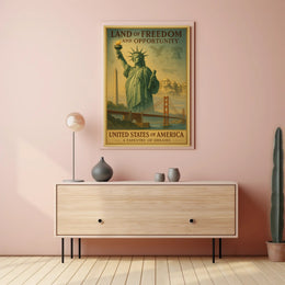 Land of Freedom and Opportunity Poster PosterGoat