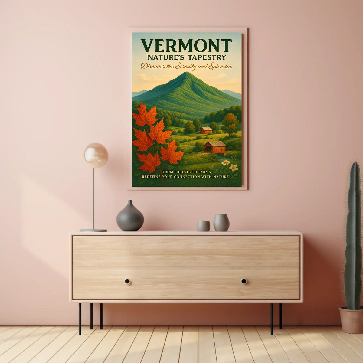 Vermont Nature Landscape Mountains Forests Poster