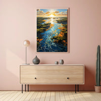 Serene River Landscape Poster