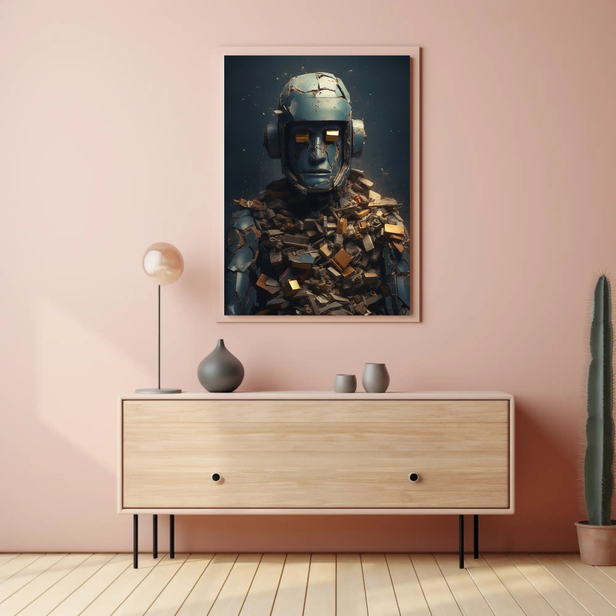 Futuristic Cyborg Erosion: A Sci-Fi Poster