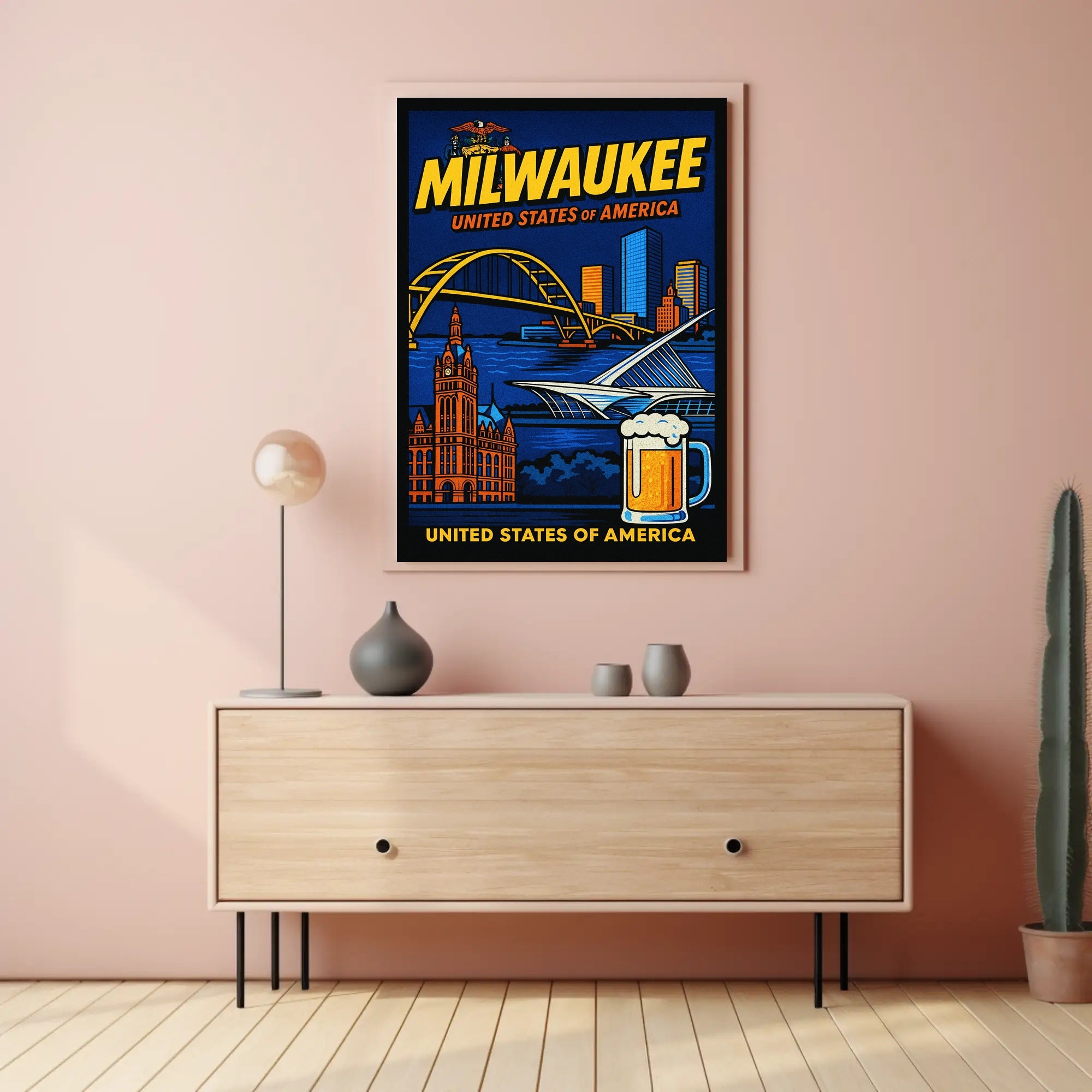 Milwaukee Landmarks Poster PosterGoat
