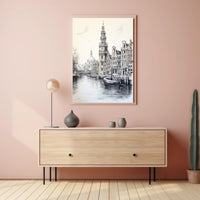 Amsterdam Canal Scene Poster