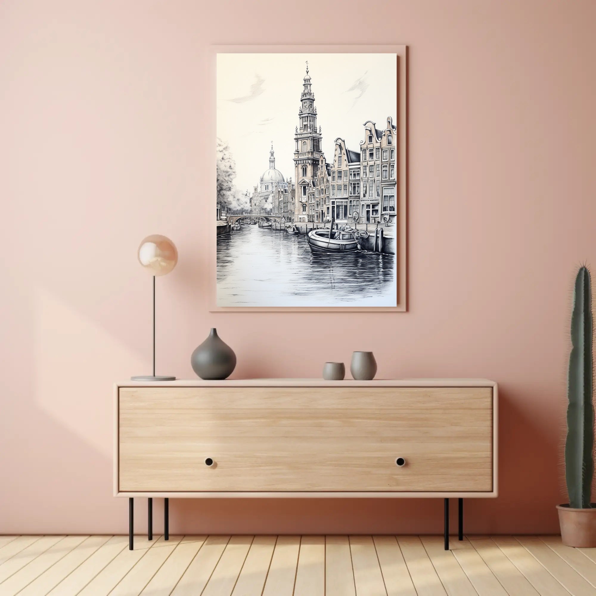 Amsterdam Canal Scene Poster