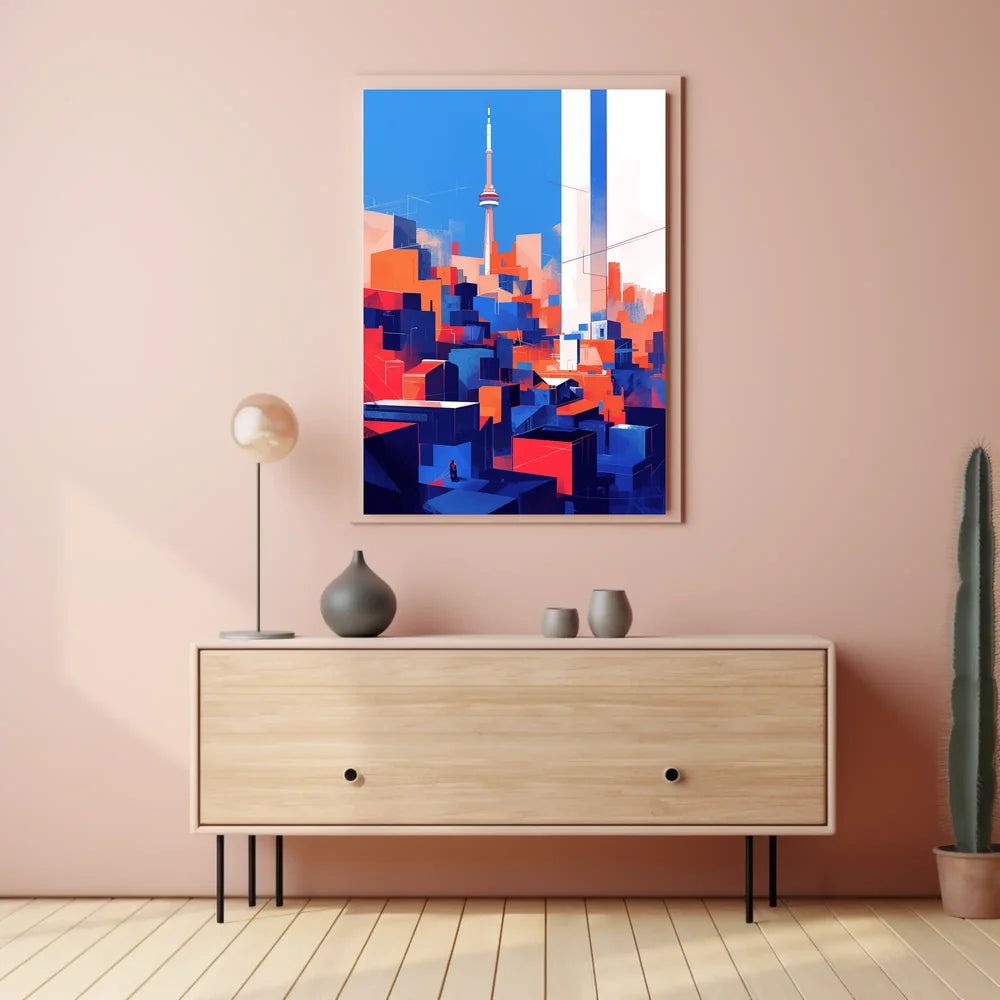 Toronto Abstract Cityscape Modern Art Poster